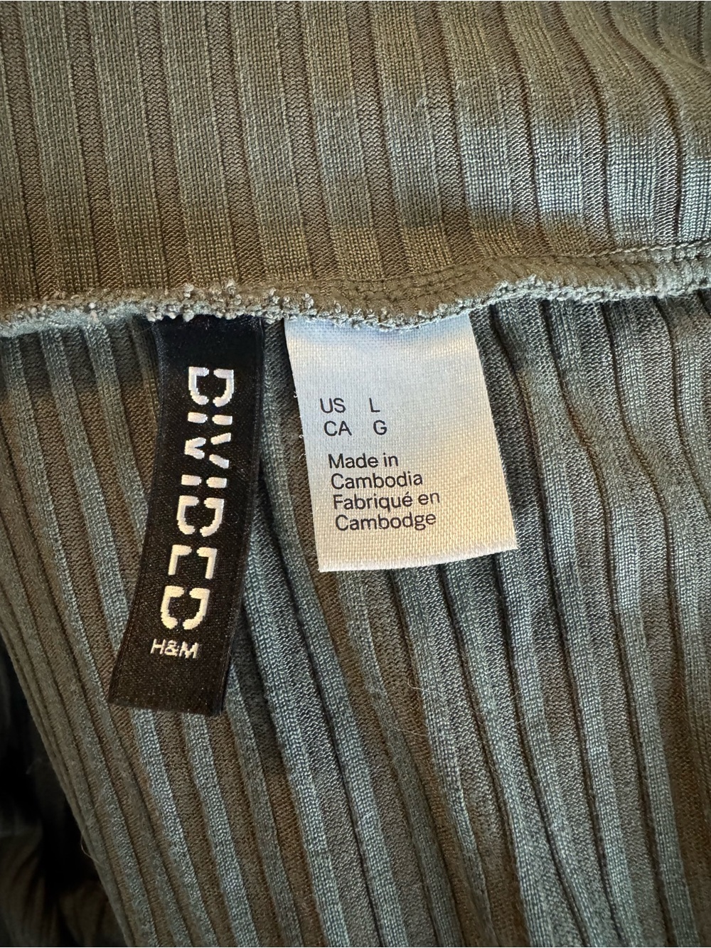 Divided Olive Ribbed Cropped Zip-Front Jacket - Picture 5 of 5